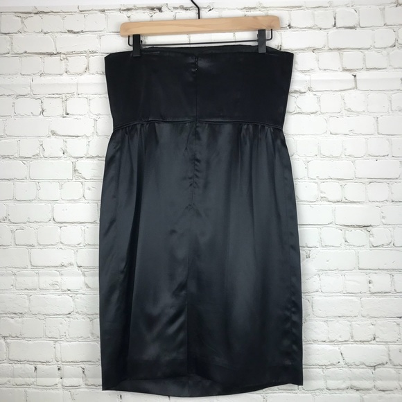 J. Crew Silk Black Strapless Mini Dress LBD - Picture 2 of 6
